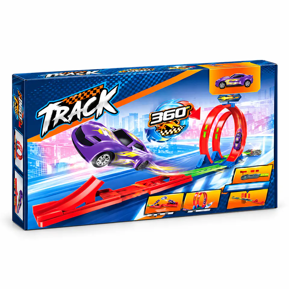 Pista de auto Track Max Power Rojo - Green Dolphin 1