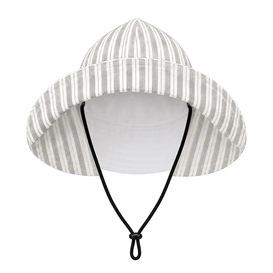 Sombrero Listado Beige UPF50+ – Salvaje Kids 1