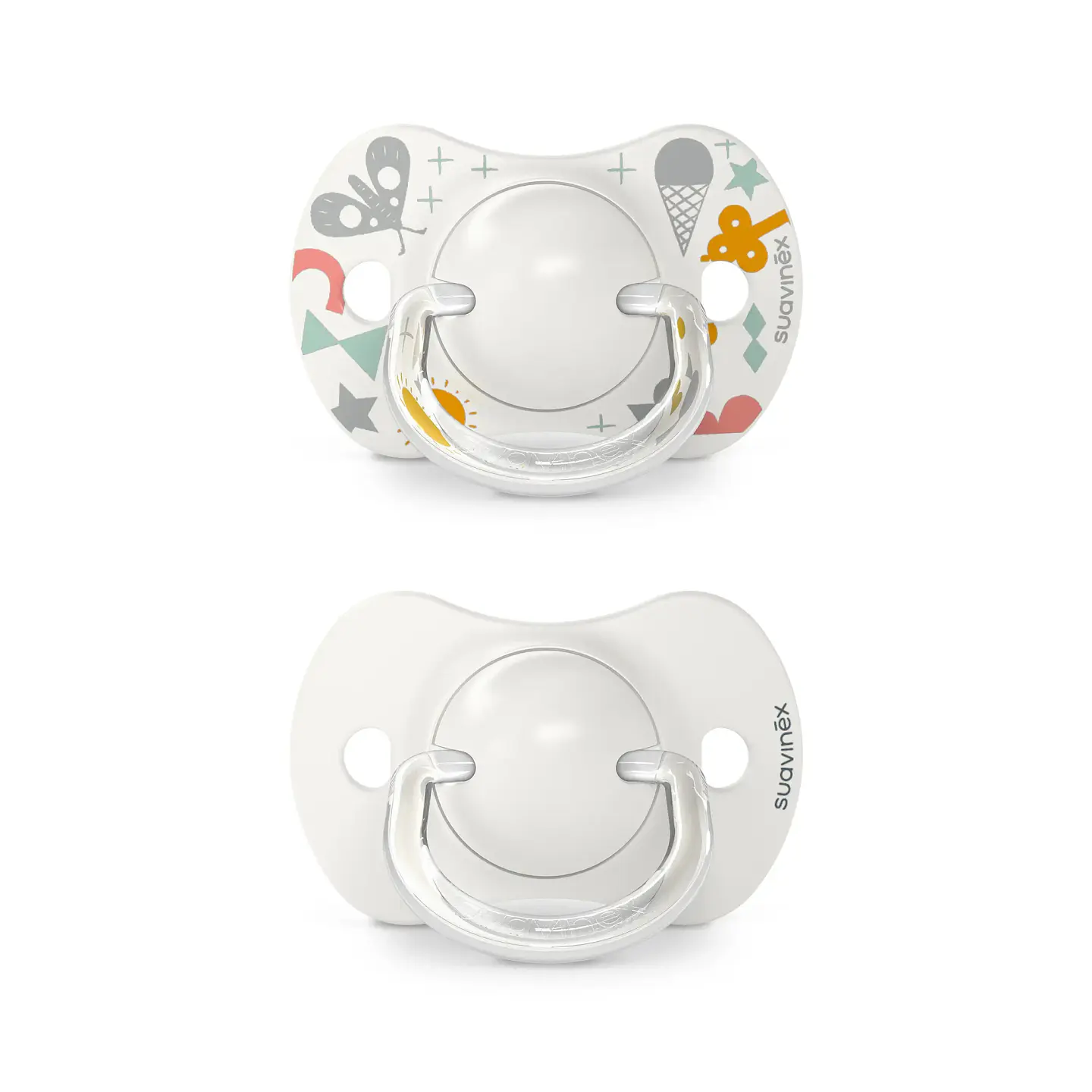 Pack 2 Chupetes SX Pro Silicona 0/6 meses Blanco - Suavinex 2