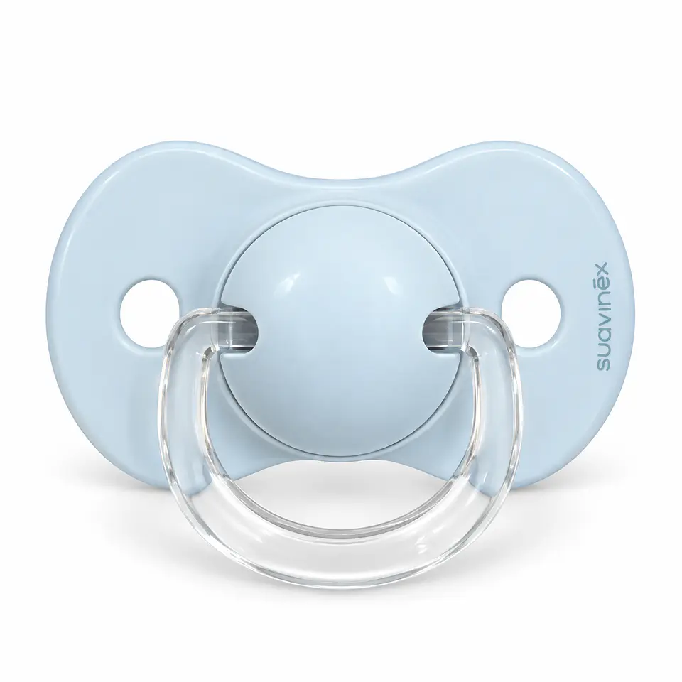 Pack 2 Chupetes SX Pro Silicona 0/6 meses Celeste - Suavinex 3