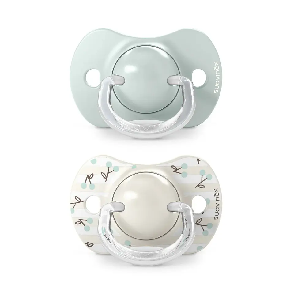 Chupetes Verde Birdies con Tetina Fisiológica SX Pro de Silicona 0/6 meses - Suavinex 2
