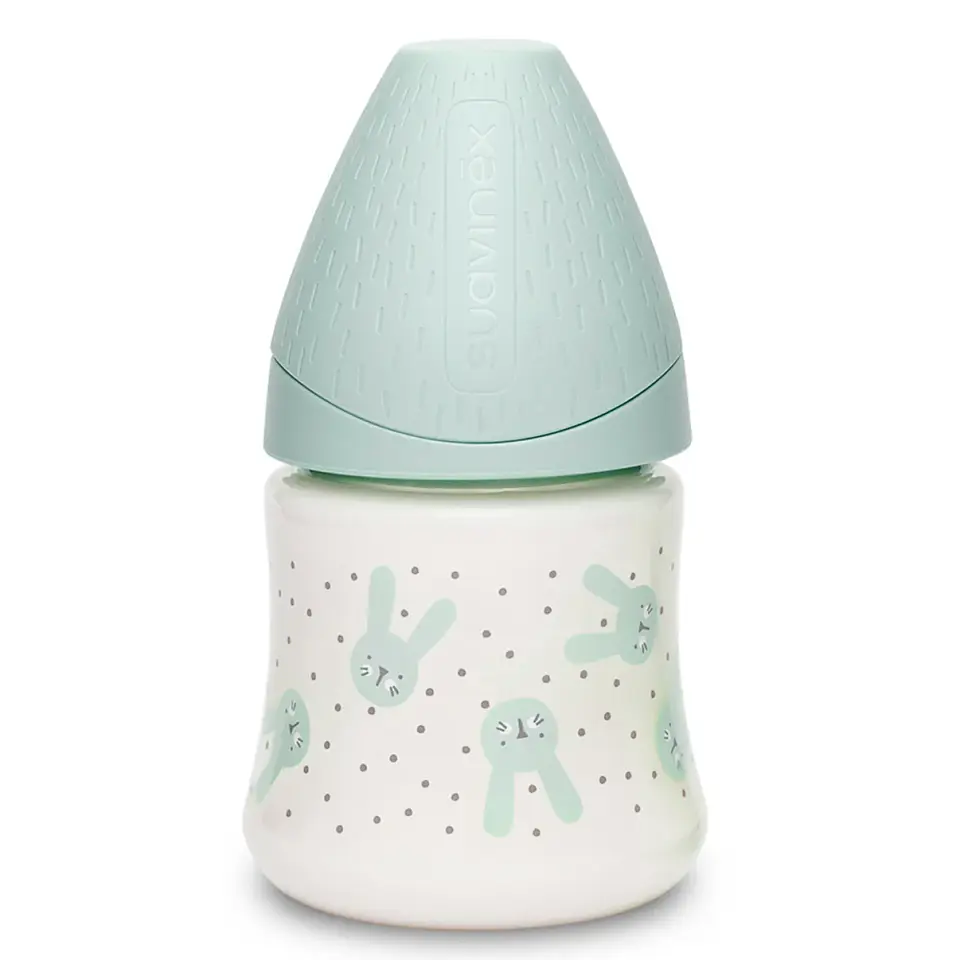 Mamadera con Tetina Redonda de Silicona Flujo Lento +0 meses 150 ml - Suavinex 2