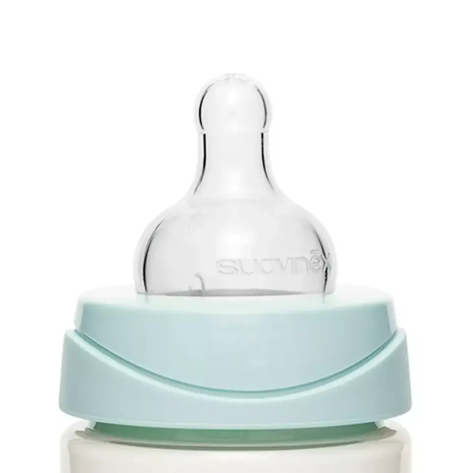 Mamadera con Tetina Redonda de Silicona Flujo Lento +0 meses 150 ml - Suavinex 3
