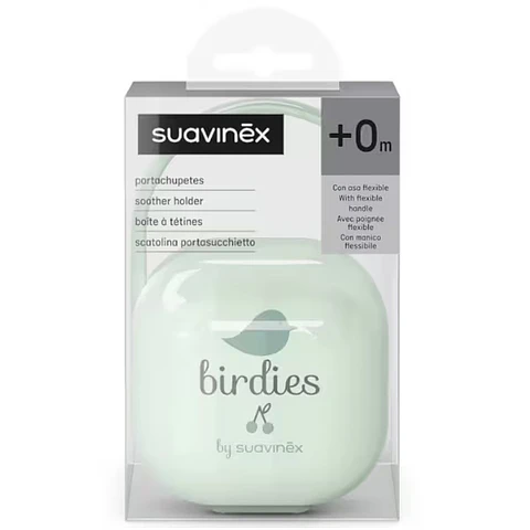 Porta Chupetes Birdies Verde - Suavinex 