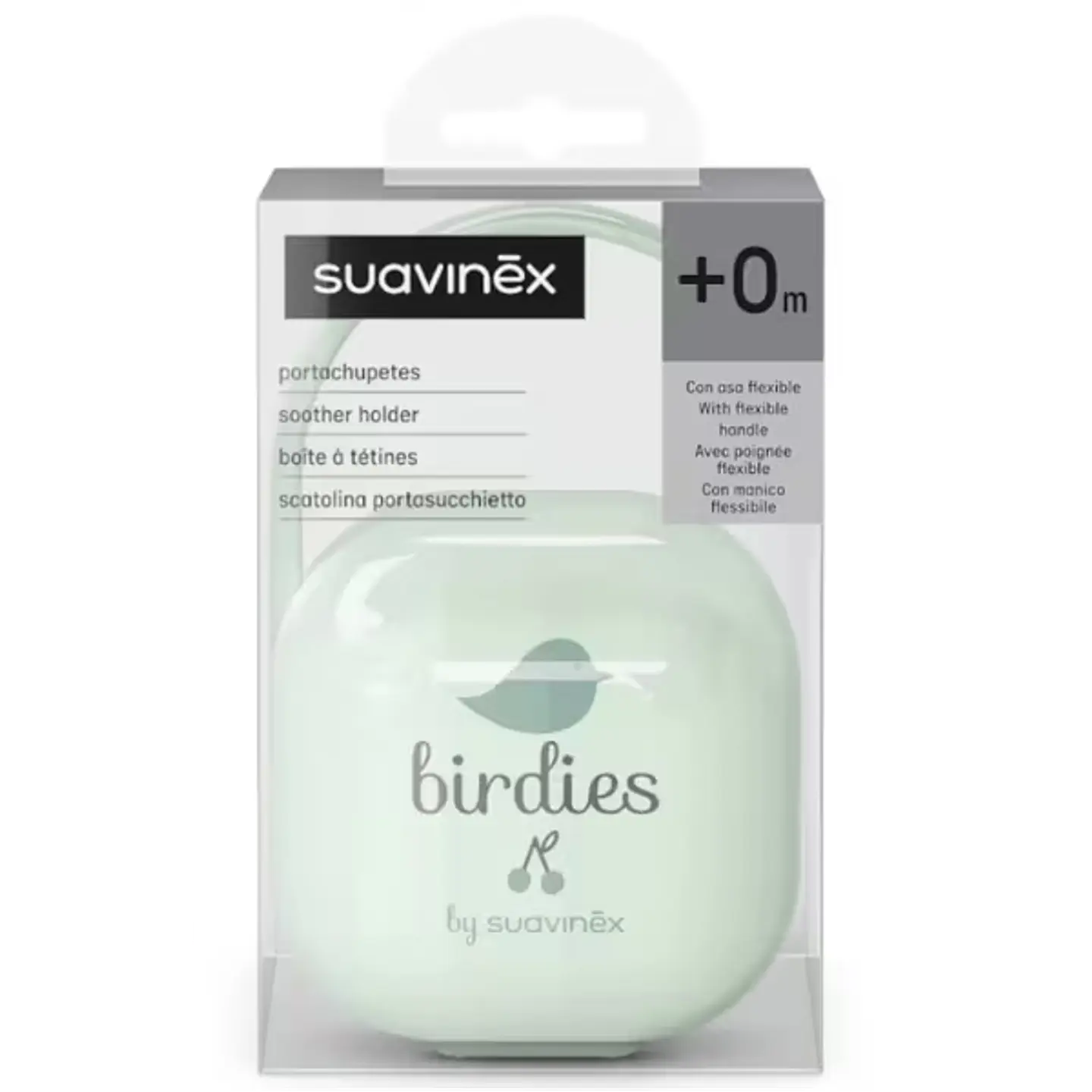 Porta Chupetes Birdies Verde - Suavinex  1