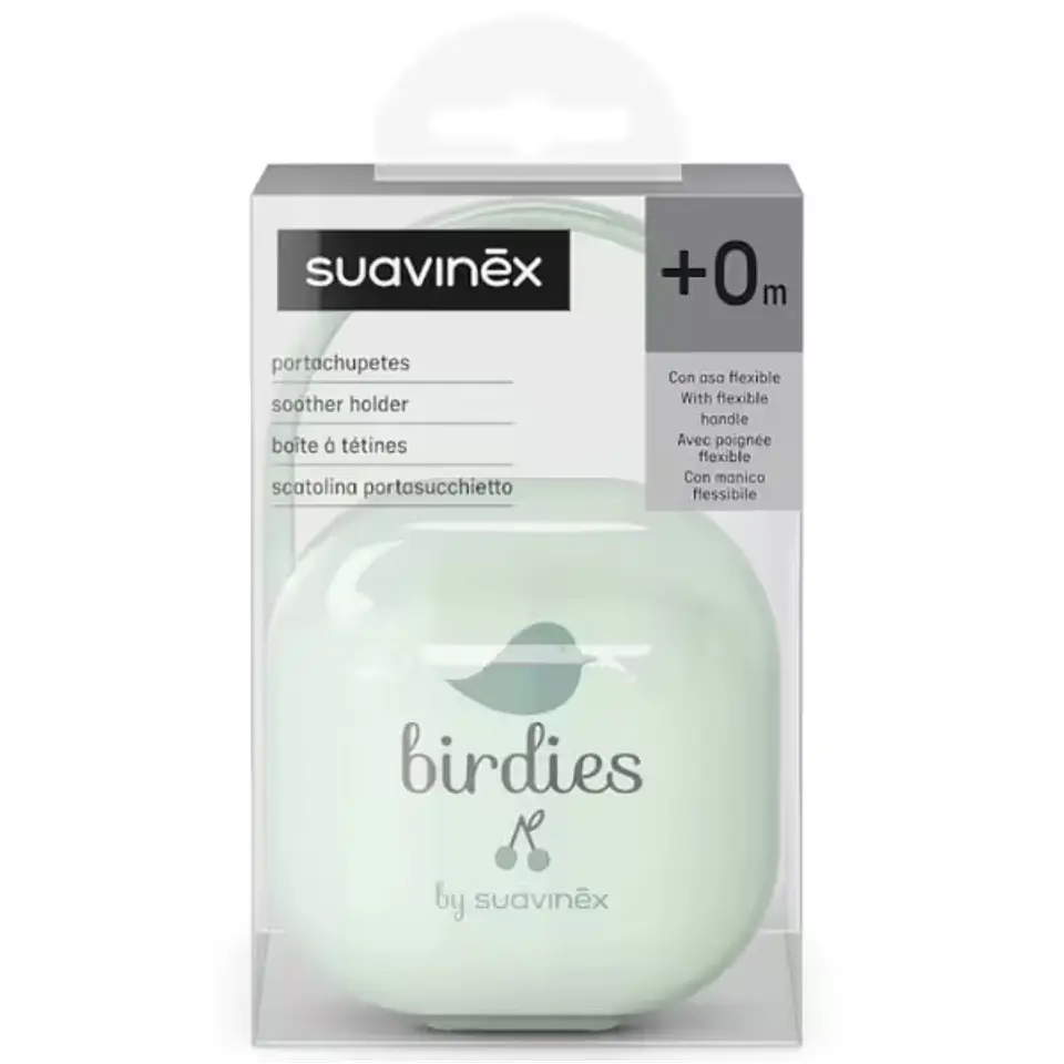Porta Chupetes Birdies Verde - Suavinex  1