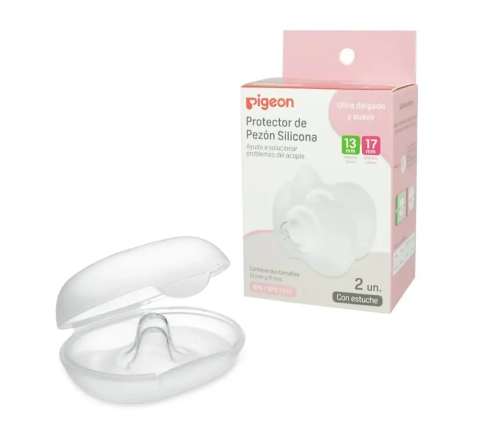 Protector de Pezon Silicona Talla M + L - Pigeon 1
