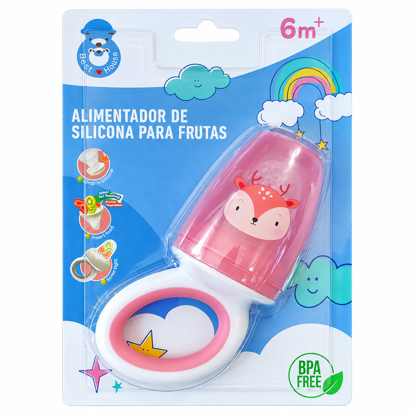Alimentador de Silicona para Frutas con Animalitos - Pigeon 1