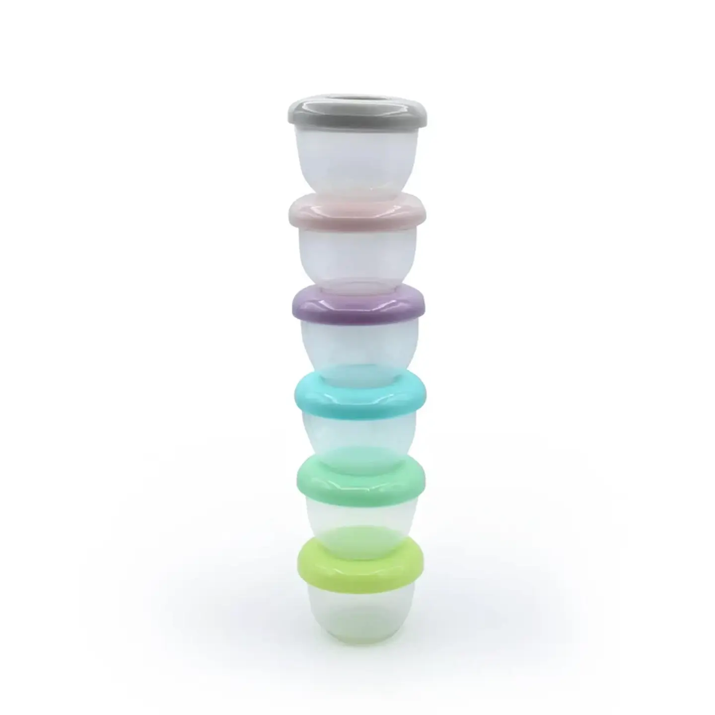 Pack de 6 contenedores apilables plásticos - Melii  3