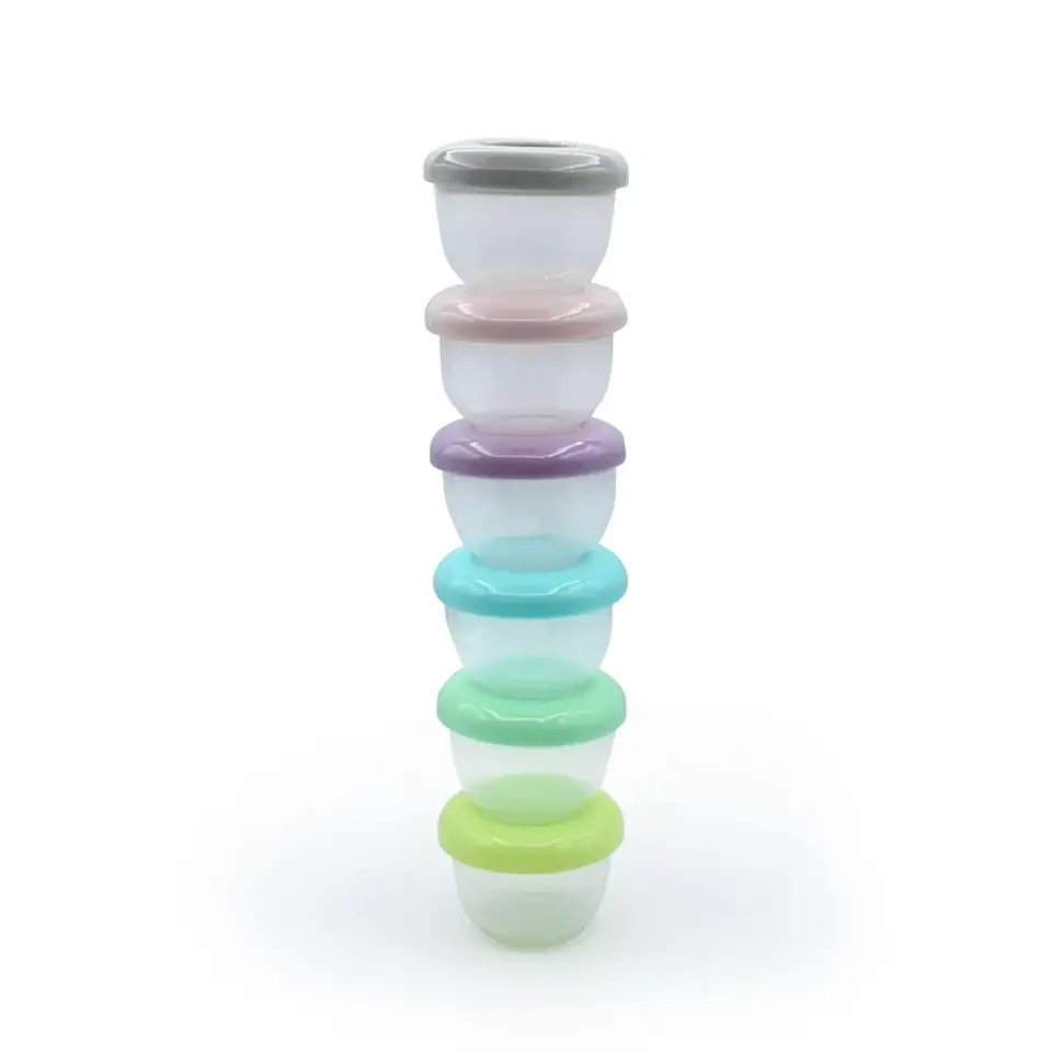 Pack de 6 contenedores apilables plásticos - Melii  3