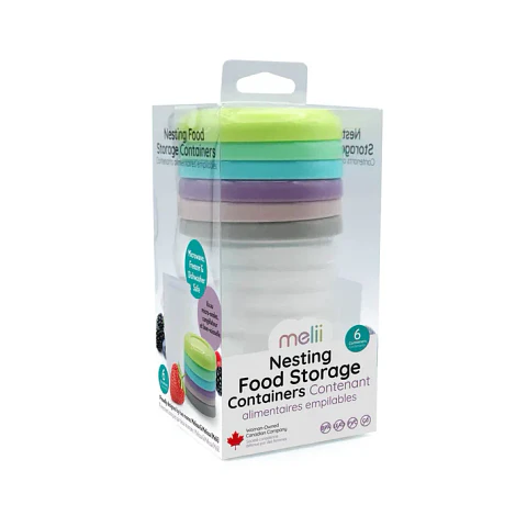 Pack de 6 contenedores apilables plásticos - Melii 