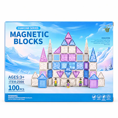 Bloques Magnéticos 100 Piezas - Baby Dominga