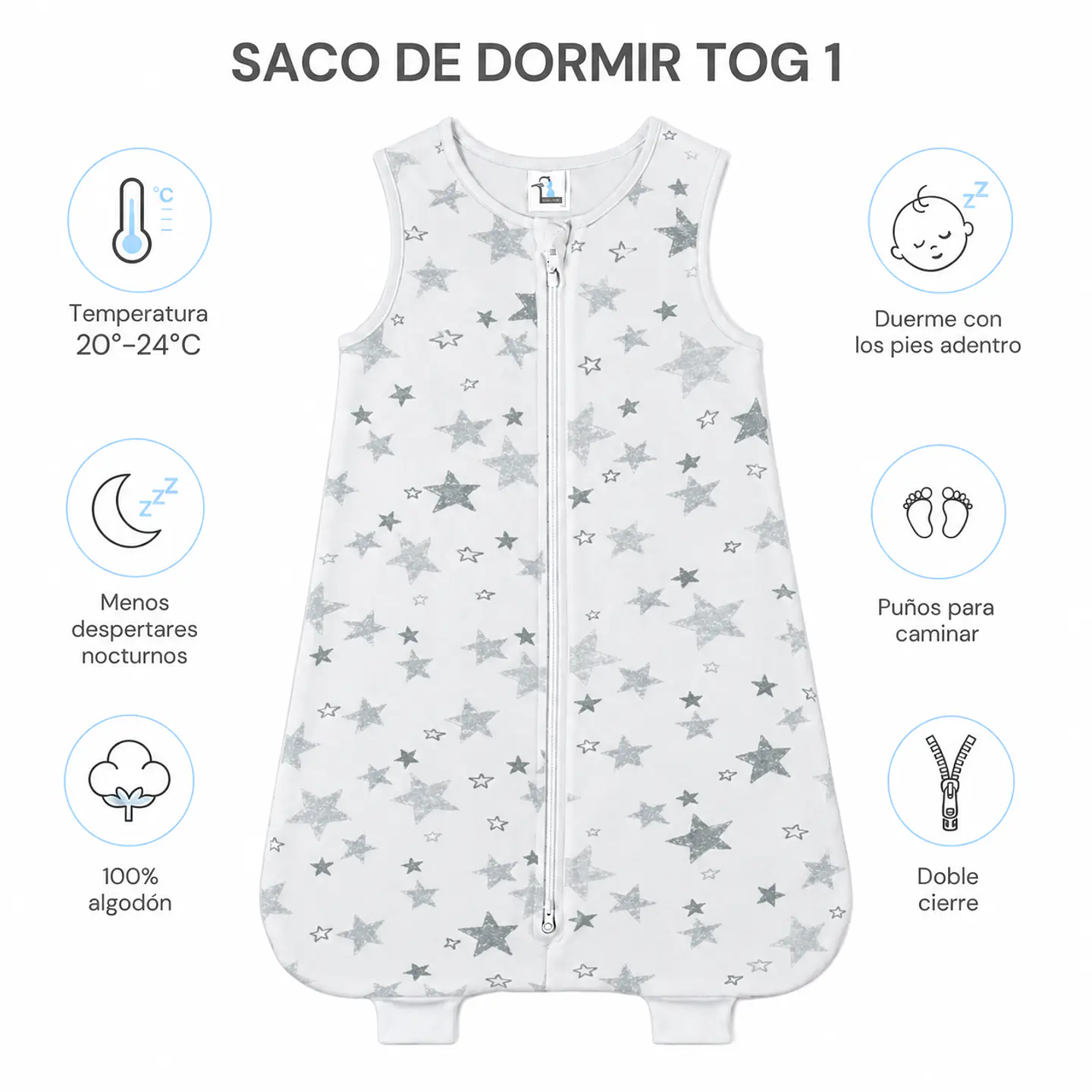 Saco de Dormir Bebé TOG 2.5 – Algodones Cosas de Guaguas 3