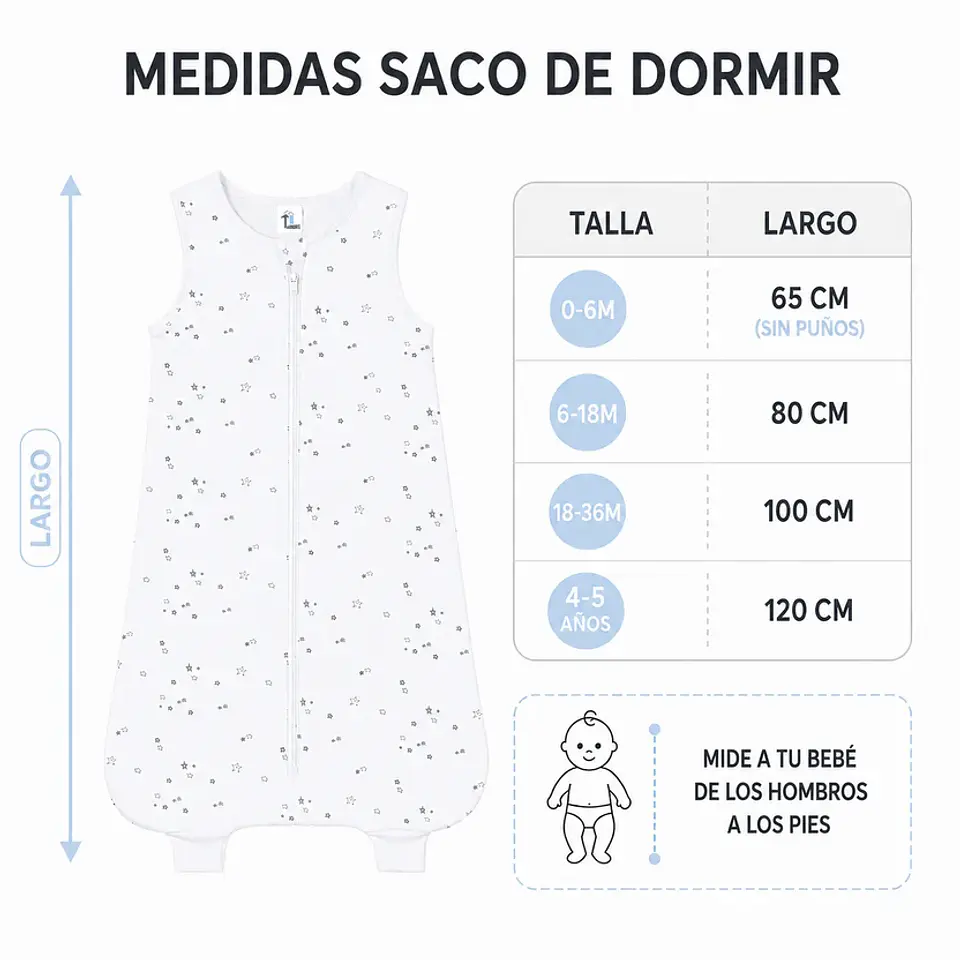 Saco de Dormir Bebé TOG 2.5 – Algodones Cosas de Guaguas 6