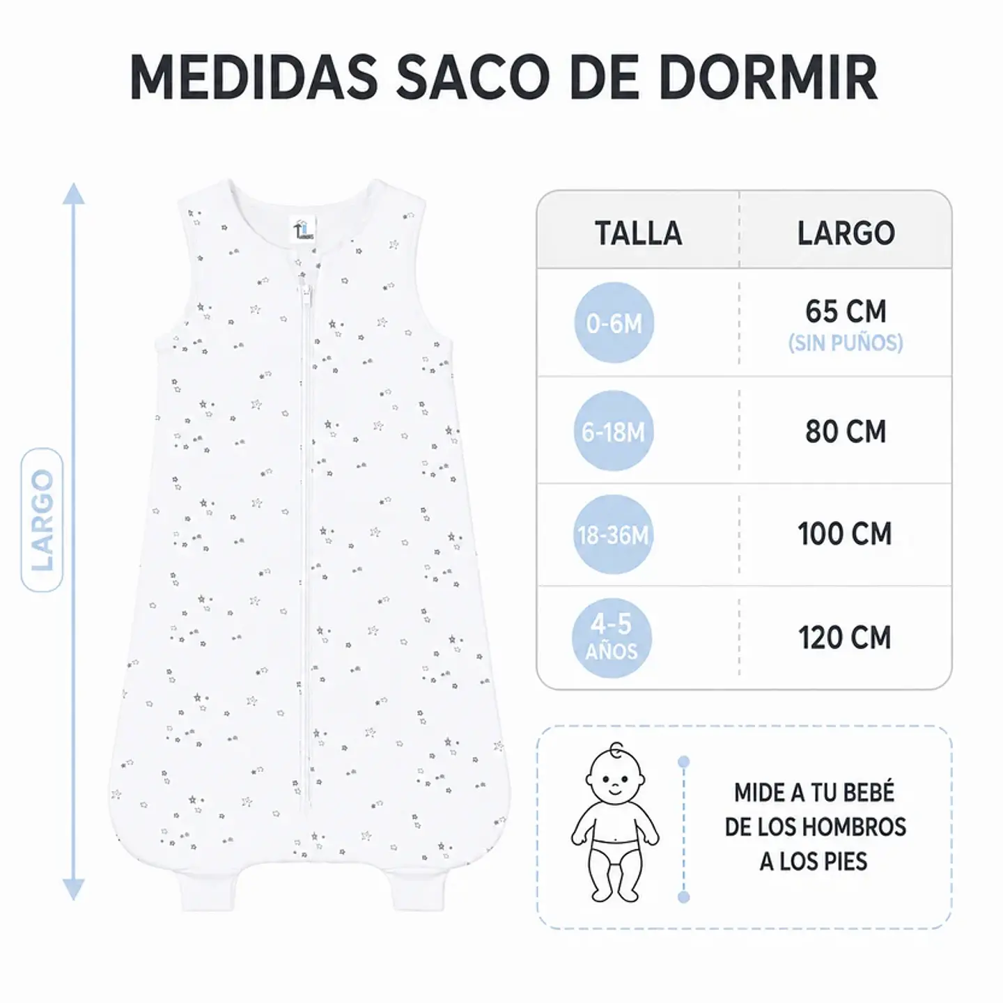Saco de Dormir Bebé TOG 3.5 - Algodones Cosas de Guaguas 11