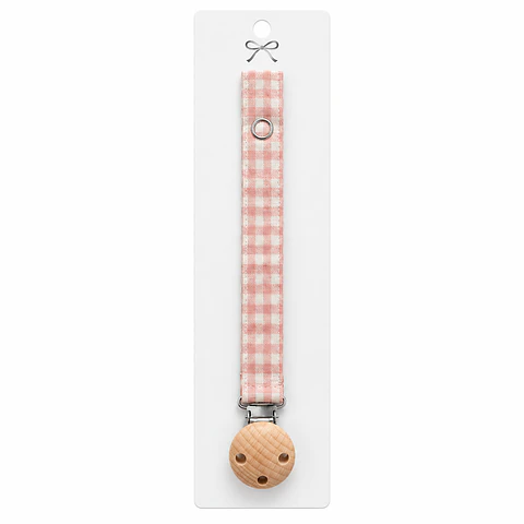 Porta Chupetes Cuadrille Clip Madera - Casa Olivia