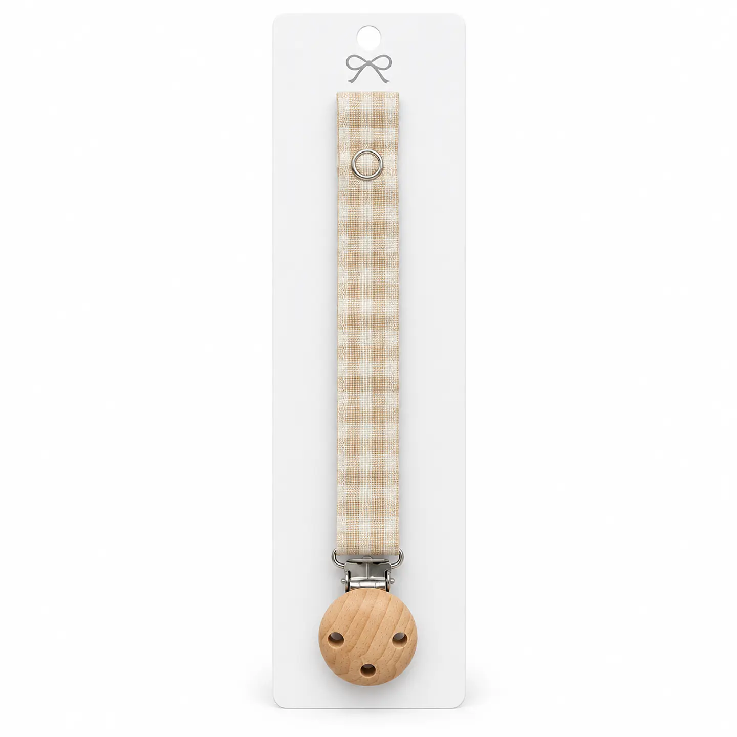 Porta Chupetes Cuadrille Clip Madera - Casa Olivia 3