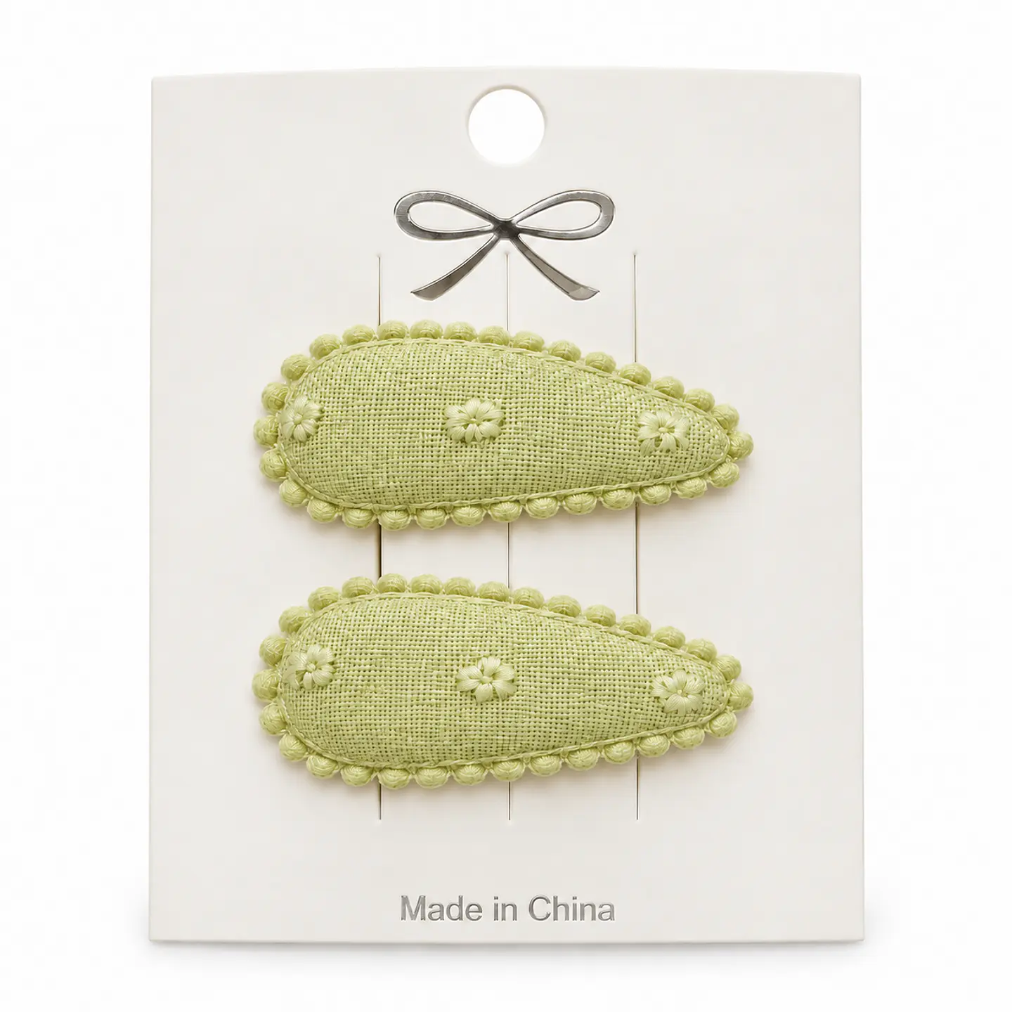 Set 2 Mini Pinzas Colores con Flores Bordadas - Casa Olivia 7