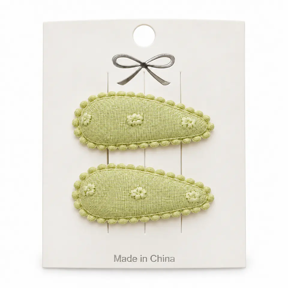 Set 2 Mini Pinzas Colores con Flores Bordadas - Casa Olivia 7