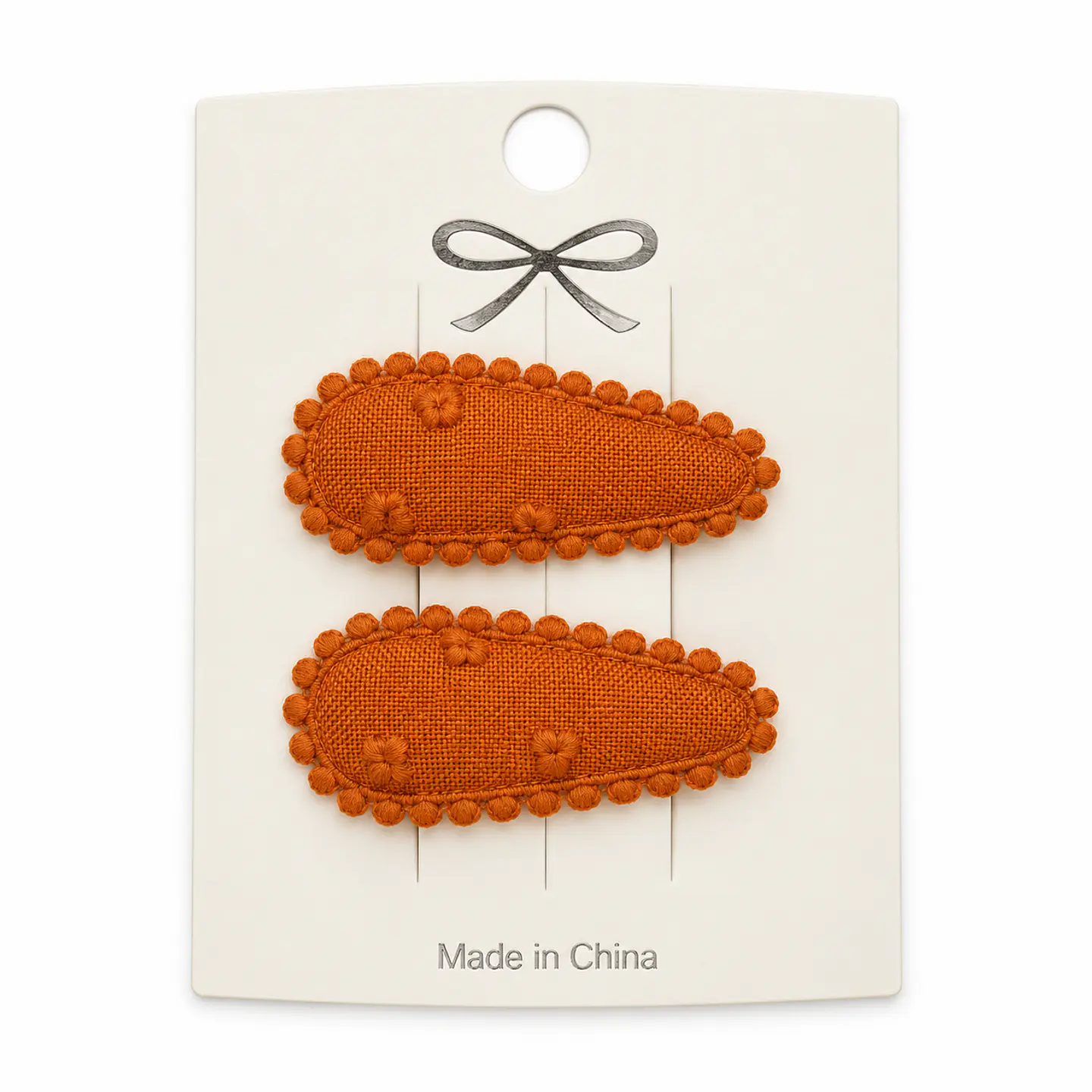 Set 2 Mini Pinzas Colores con Flores Bordadas - Casa Olivia 8
