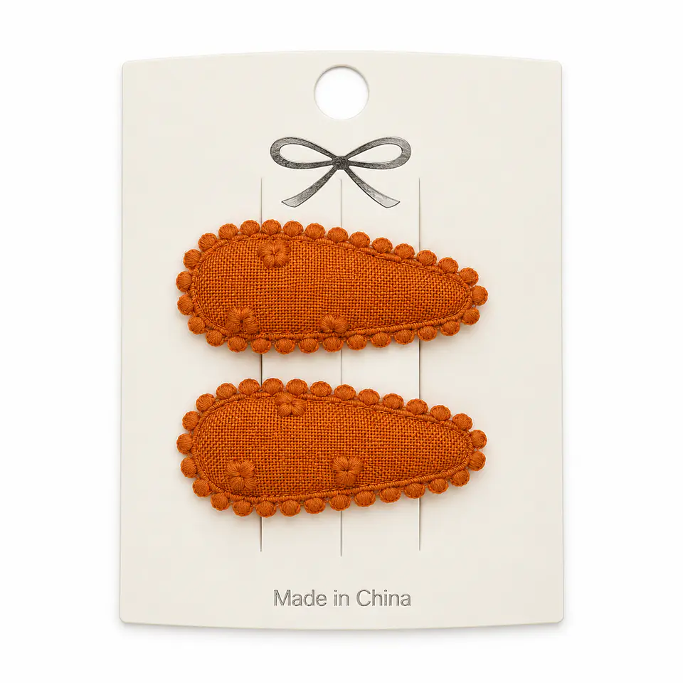 Set 2 Mini Pinzas Colores con Flores Bordadas - Casa Olivia 8