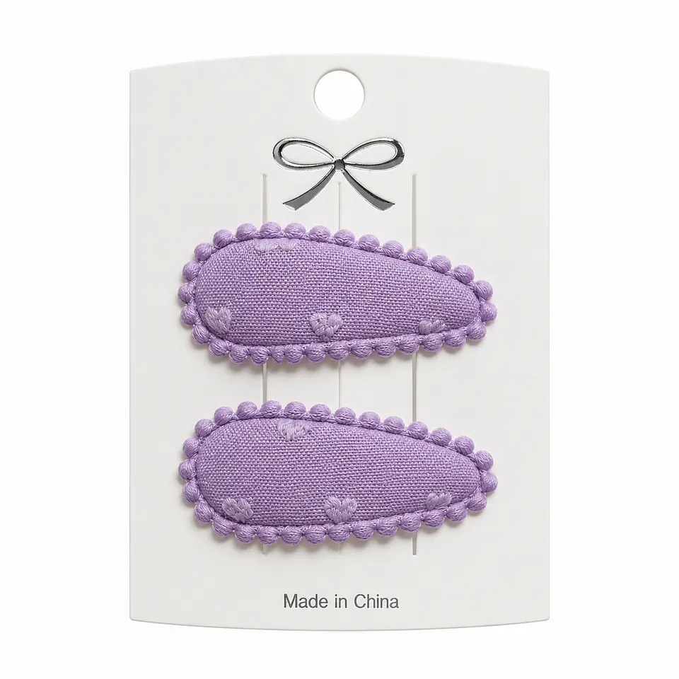 Set 2 Mini Pinzas Colores con Flores Bordadas - Casa Olivia 5