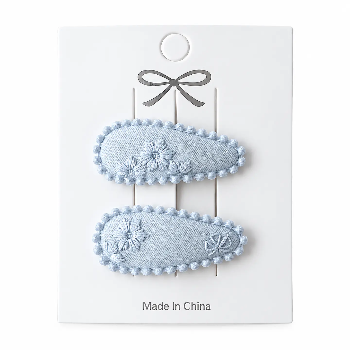 Set 2 Mini Pinzas Colores Bordadas - Casa Olivia  1