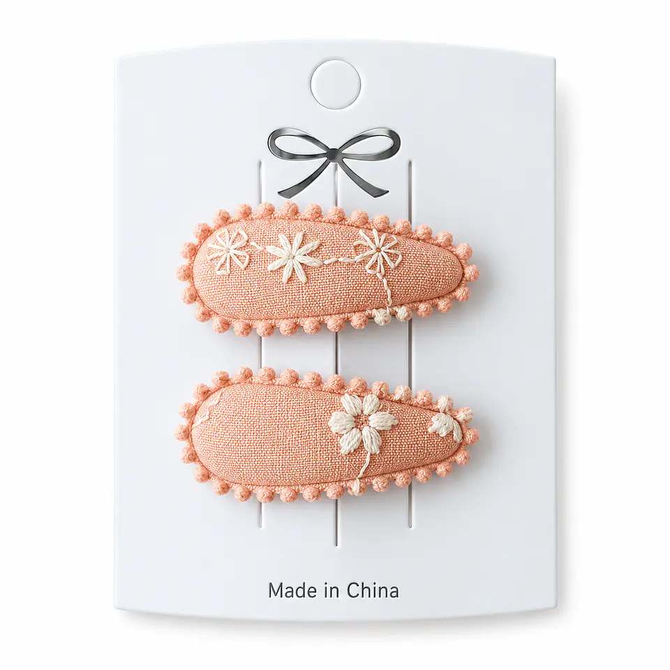 Set 2 Mini Pinzas Colores Bordadas - Casa Olivia  6
