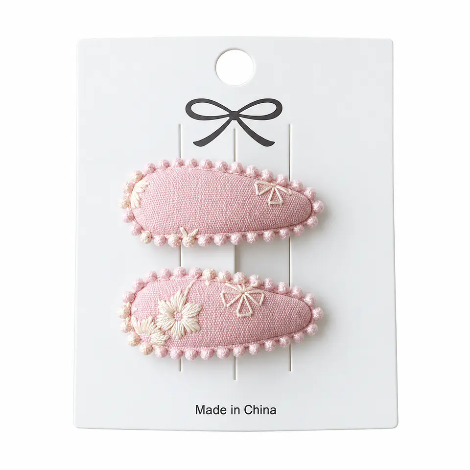 Set 2 Mini Pinzas Colores Bordadas - Casa Olivia  5