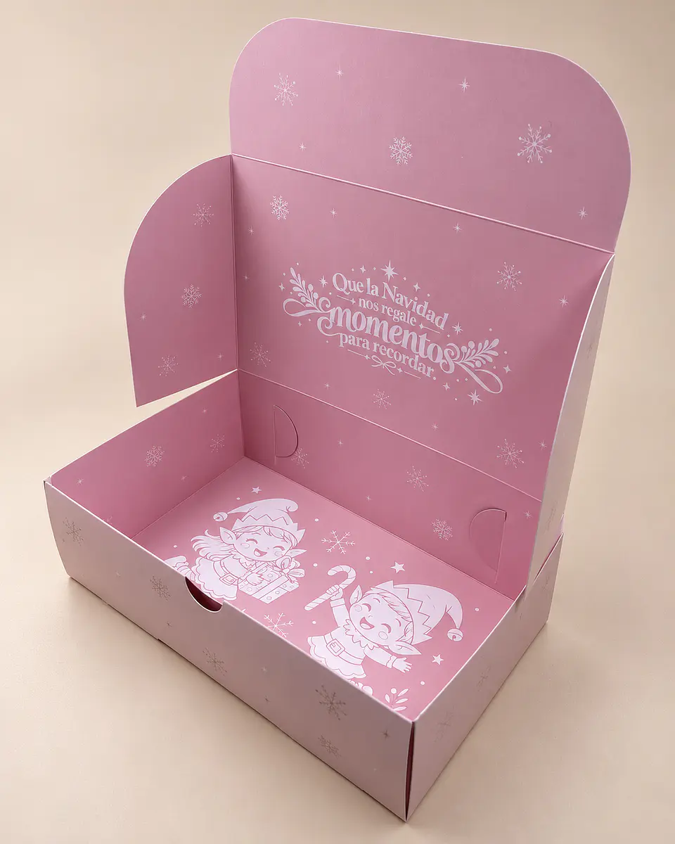 Caja Navidad Rosa 2026, 27x17x9cm 2