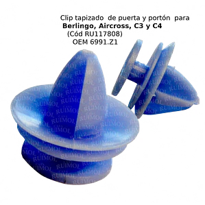 Clip tapizados interiores para Citroen C3, C4, AirCross, Berlingo (x 10 unid)