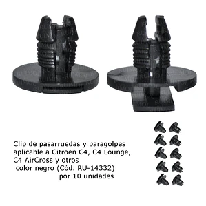 Grampa pasarruedas Citroen C3, C4 y otros (x 10 unid)