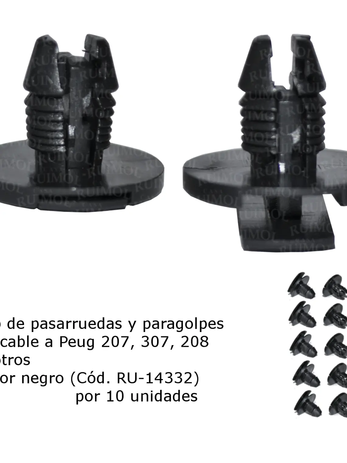 Grampa pasarruedas Peugeot 207, 307 , 208 (x 10 unid) 1