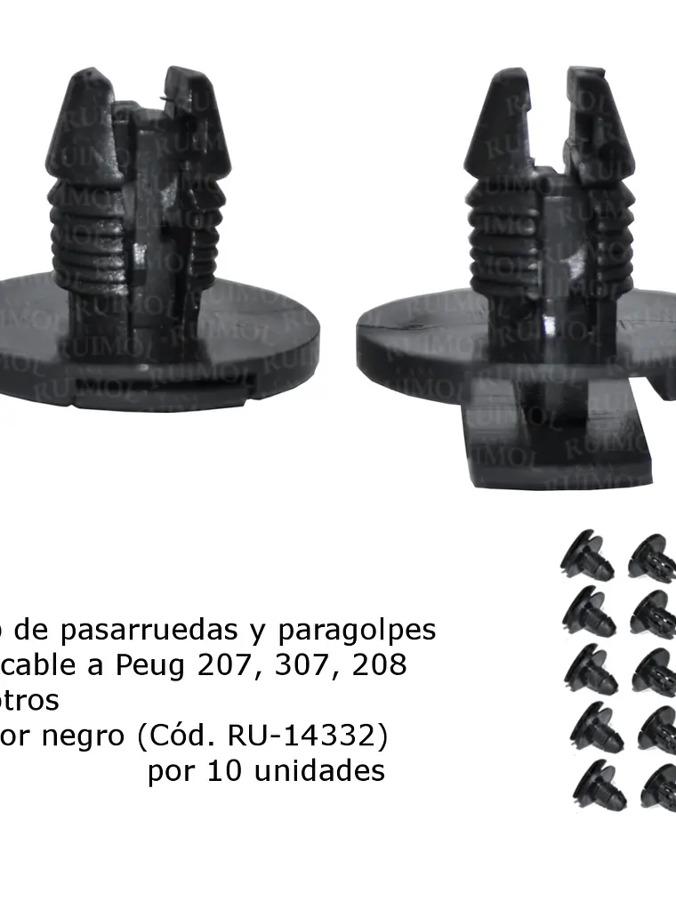Grampa pasarruedas Peugeot 207, 307 , 208 (x 10 unid) 1