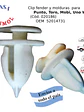 Clip fender y molduras Fiat Mobi, Toro, Punto blanco (por unidad) - Miniatura 1