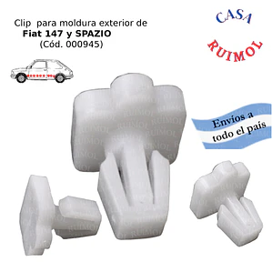 Clip grampa de moldura exterior para Fiat 147 Spazio