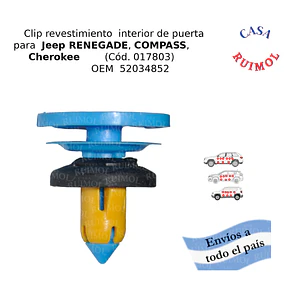 Clip grampa tapizados Jeep Renegade, Compass, Cherokee OEM 52034852