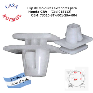 Clip moldura de guardabarro o fender para Honda CR-V (x 10 unid)