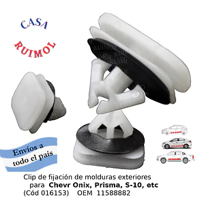 Clip grampa para moldura de puerta de Chevrolet S-10, Onix y otros OEM 11588882