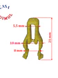 Clip tablero interior , torpedo y rejilla para Toyota Hilux, Corolla OEM 90666-SDA-A01 - Miniatura 2