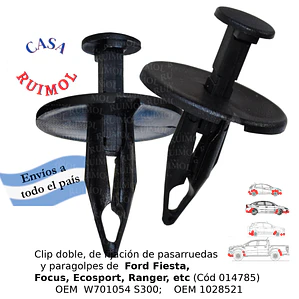 Clip de pasarruedas para Ford Fiesta, Ecosport, Ranger y otros OEM W701054S300