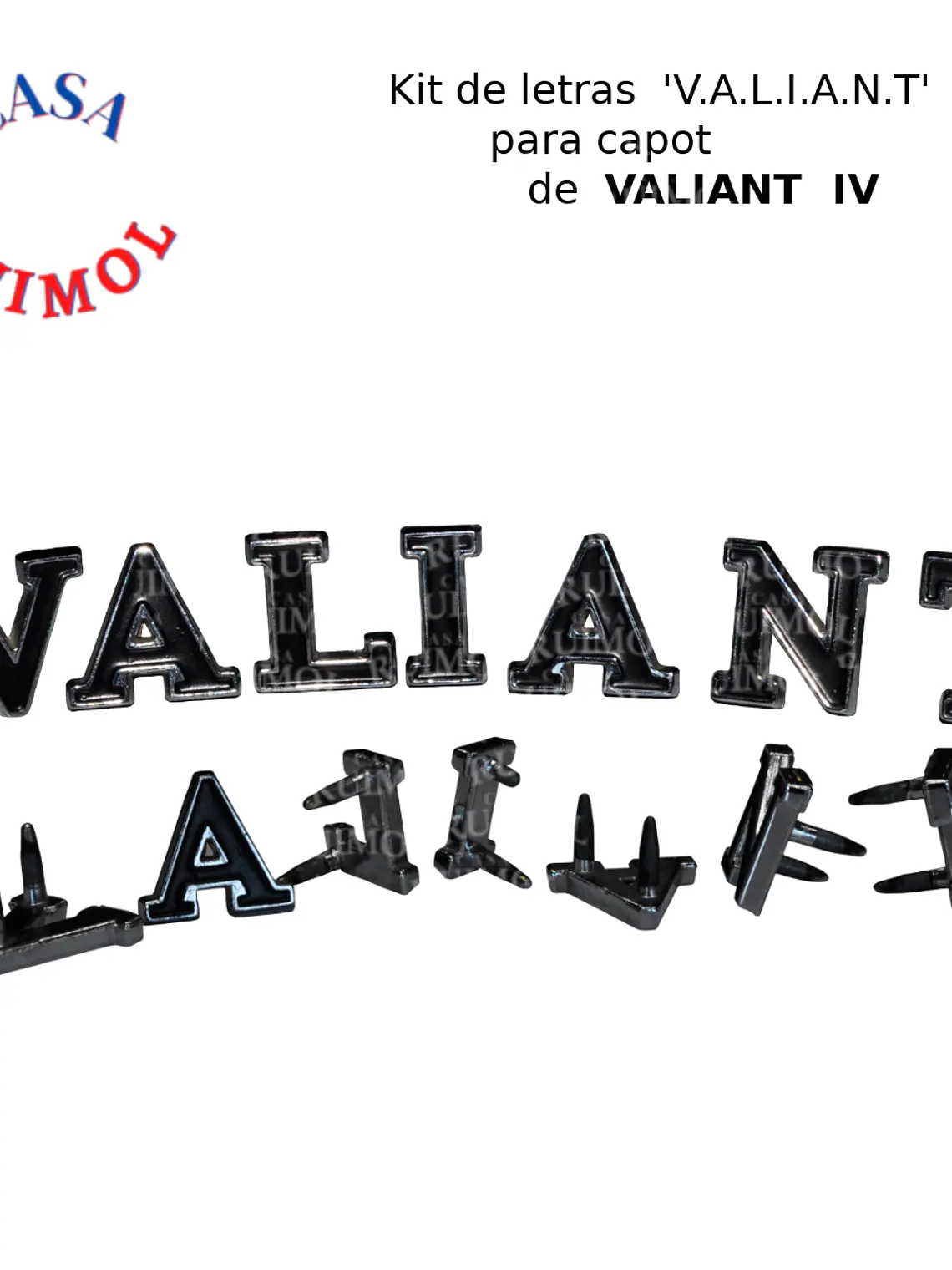 Kit de letras capot VALIANT para Valiant IV metálicas 2