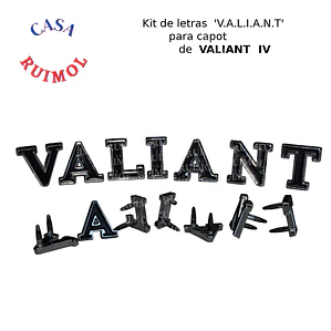 Kit de letras capot VALIANT para Valiant IV metálicas
