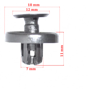 Clip Tapizados y Pasarruedas Hilux Y Corolla color GRIS OEM 9046710183