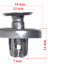 Clip Tapizados y Pasarruedas Hilux Y Corolla color GRIS OEM 9046710183 - Miniatura 2