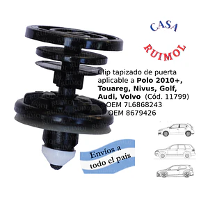 Clip tapizado Golf, Touareg, Polo, Audi, Volvo OEM 7L6868243  -  OEM 8679426