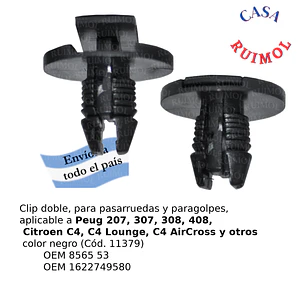 Grampa pasarruedas Peugeot 207, 307 , 208 OEM 8565 53 - OEM 1622749580