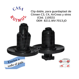 Clip grampa para guardaplast de Citroen C3, C4, AirCross y otros OEM 8211.WV