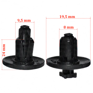 Clip grampa guardaplast de Peug 307, 308, 408 y otros OEM 8211.WV - OEM 7013.JO