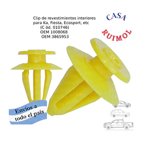 Clip grampa tapizado de puerta para Ford Ka, Ecosport y otros OEM 1008068 OEM 3865953